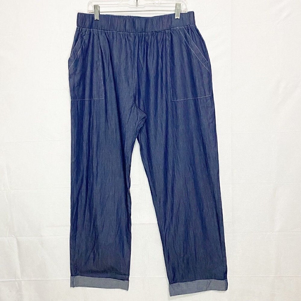 NWT Suzanne Betro Weekend Straight Leg Jeans Pull-On Sz 1X (34x29)